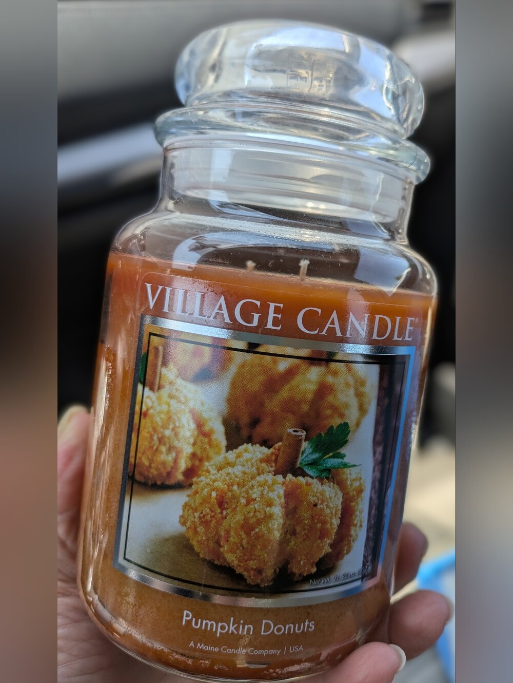 HTF Seasonal Pumpkin Donut Scent Village Candle